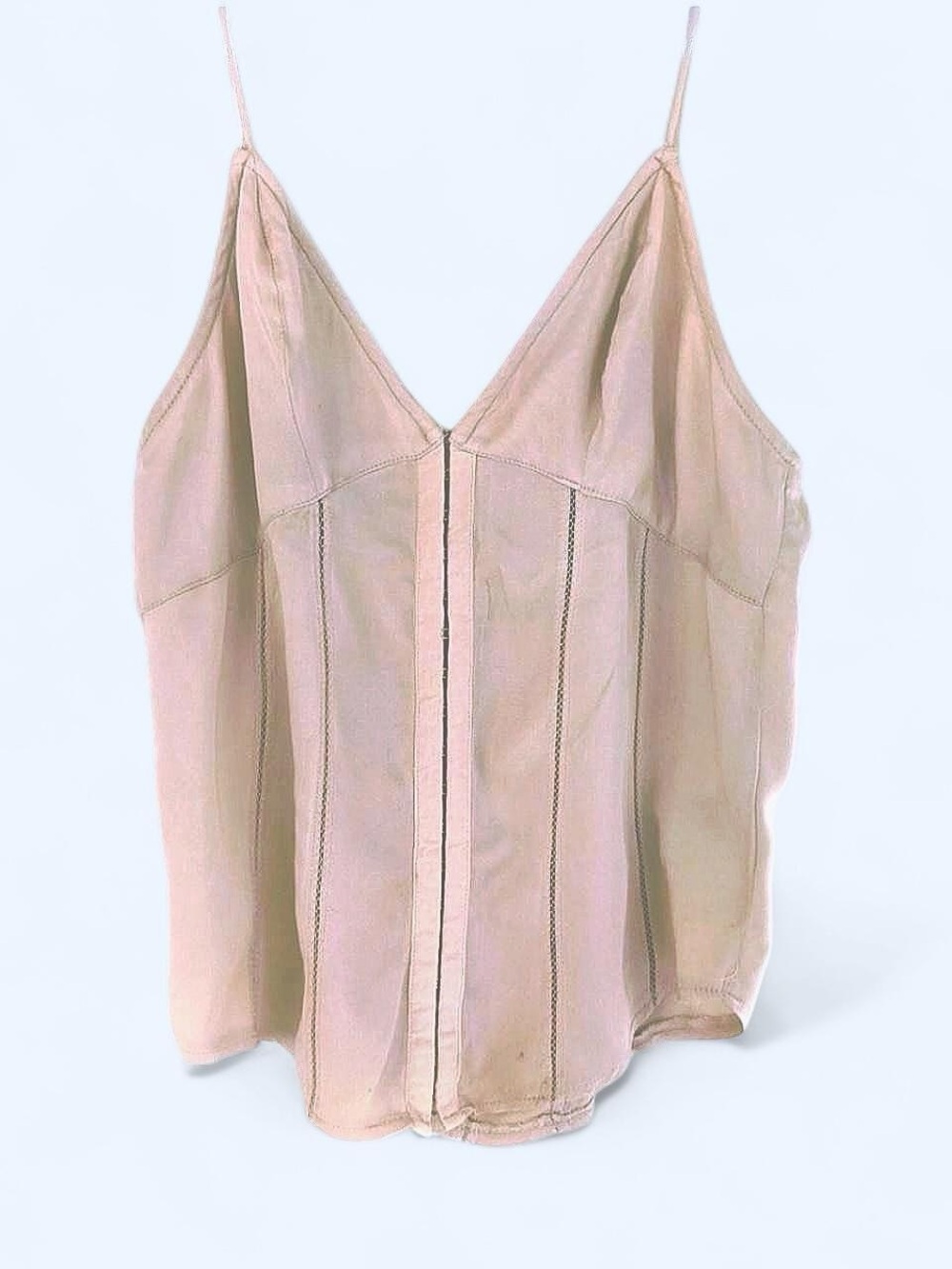Silence + Noise Urban Outfitters satin pink hook eye clasp cami top Medium